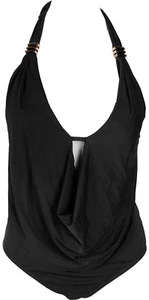 Bar III Like It Or Knot One Piece Suit Size L Macy's Exclusive Black Woman's - Picture 1 of 4