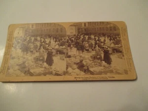 Stockholm Sweden Among the Street Markets Stereoview Card - Picture 1 of 3