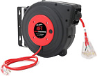 Retractable Extension Cord Reel, 45 Ft Heavy Duty Power Cord, 12 AWG/3C SJTOW, 1