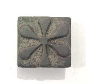 Vintage Design Related To Flower Made From Wood Type Printing Hand Made Block - Picture 1 of 4