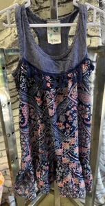 Lily Bleu GIRLS Sundress Size 4 Blue Paisley Design Tassels Polyester Cotton - Picture 1 of 4