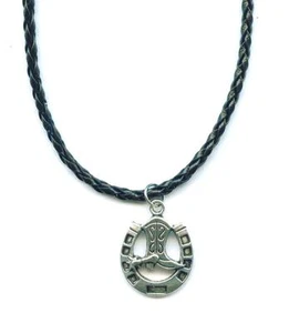 Halskette Necklace Hufeisen Cowboy Stiefel Horseshoe Boots Indianer Western - Bild 1 von 1
