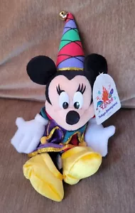 Disney Tokyo Disneyland 15 Years Celebration Minnie Mouse Bean Bag Jester New - Picture 1 of 2