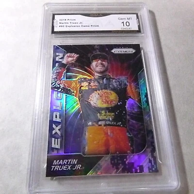 MARTIN TRUEX JR. 2018 EXPLOSION CAMO PRIZM # 90 RACING GRADED 10  L@@@K - Image 1 of 2