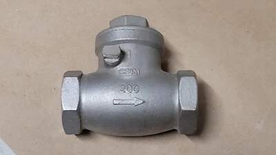 Powell 1847 C 1" NPT Stainless Steel Swing Check Valve V-218 - Image 1 of 4