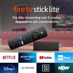 Amazon Fire TV Stick Lite con Telecomando Vocale Alexa - Nero (S3L46N)