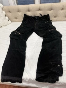 Rare Vintage Polo Thick Black Multi Pocket Black Cargo Pants Size 36 Men's - Bild 1 von 6