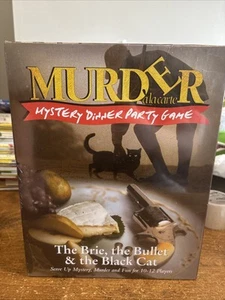 Murder a la Carte-The Brie, Bullet & The Black Cat Mystery Dinner Party Game NEW - Picture 1 of 14