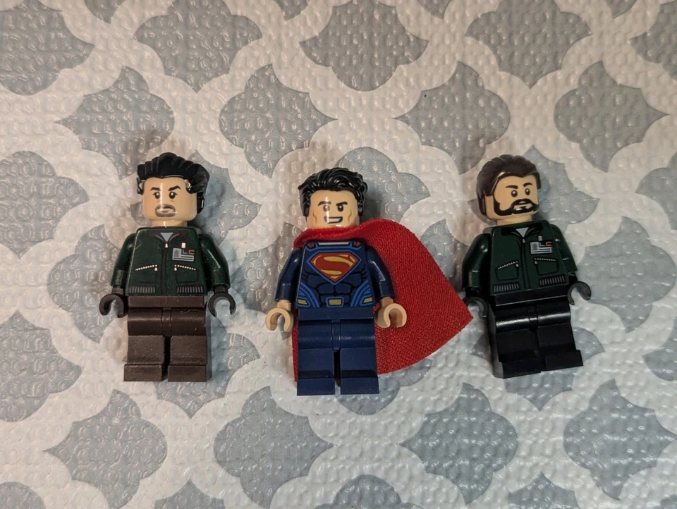 SUPERMAN LEGO MINIFIGURES LOT OF 3 DC HEROES LEXCORP HENCHMEN DAWN OF JUSTICE - Image 1 of 4