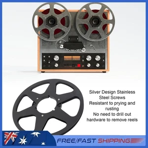 10.5" 1/4 Inch Black Tape Reel Fits REVOX Studer NAGRA Recorders - Picture 1 of 18