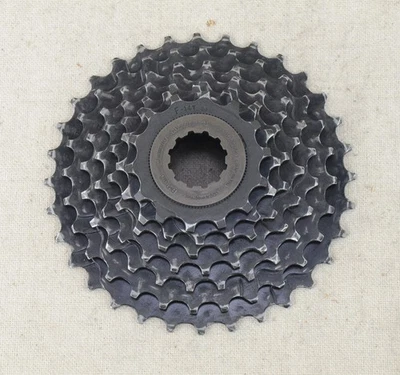 Cassette Shimano CS-HG50, Hyperglide, 7 velocidades, 14-32t, acero, NEGRO, vintage Foto 1 de 4