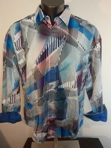 Camisa Robert Graham XL Calce Clásico Manga Larga Botón Delantero Multicolor  - Imagen 1 de 9