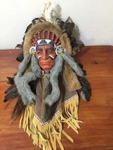 indian chief face wall hanger idian head wall art - Bild 1 von 14