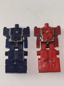 Robotech BLOCKMAN Robolinks Takara 1984 Robot action figure blu e rosso - Foto 1 di 5
