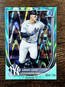 2025 Bowman Chrome Aqua Raywave Aaron Judge /199 New York Yankees #99 - Picture 1 of 3