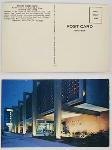 Sahara Motor Hotel Cleveland Ohio Modern Architecture Night View c.1960s-70s - Picture 1 of 1