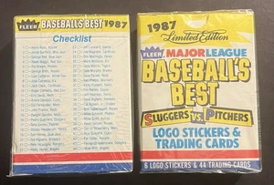 2 COMPLETE 1987 FLEER BASEBALL’S BEST SLUGGERS VS PITCHERS FACTORY SEALED SETS - Picture 1 of 1