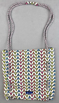 Bolso de Hombro Kavu Patrón Geométrico Asas de Cuerda Bolso Colores Fluorescentes Foto 1 de 4