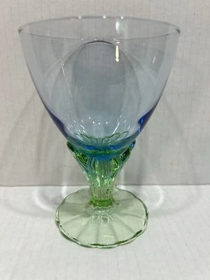 1 copa de postre Bormioli Rocco Bahía azul verde pedestal agua champán Italia Foto 1 de 3
