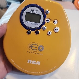 WORKS READ RCA Portable Discman CD Player ESP Xtreme Anti Skip RP2443 Yellow - Picture 1 of 7