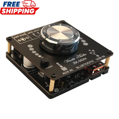 ZK-502H HIFI Bluetooth 5.0 TPA3116D2 50WX2 Digital Power Amplifier Board Stereo - Image 1 of 4