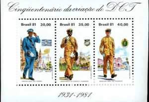 Brazil Stamp #Sc1733 (1981) S-Sheet of 3, Dept. of Posts & Telegraphs - Picture 1 of 1