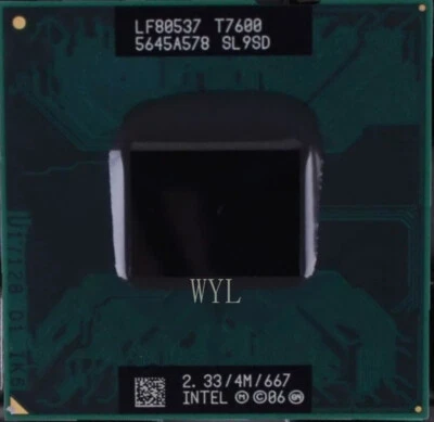 Intel Core 2 Duo T7600 CPU Dual-Core 2.33GHz 4MB 667 MHz Socket M CPU Processor - Image 1 of 4