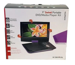 Audiovox DS9848T Portable DVD Player (9") w/ Cables Charger bag Works Headphones - Picture 1 of 16