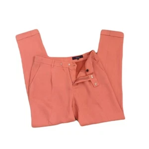 Gucci Pants Orange Rayon Crepe Pleated Cuffed Womens Italian Trousers Size 38 M - Picture 1 of 12