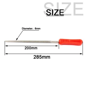 Lima de aguja redonda de diamante de 8 pulgadas 200 mm para metalurgia cerámica artesanía joyería - Imagen 1 de 6