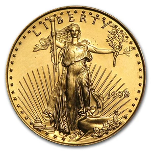 1998 1/4 oz American Gold Eagle BU - Picture 1 of 2