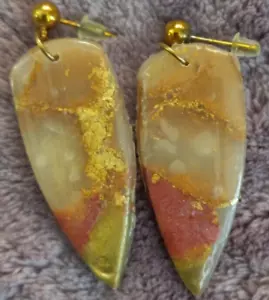 Women's 2" Multicolored Painted Plastic Dangle Earrings - Picture 1 of 2