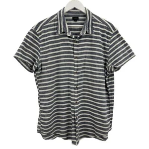 J. Crew Hombre 100% Algodón Rayas Botón Manga Corta Talla XL - Imagen 1 de 5