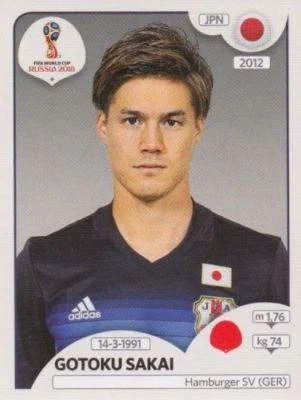 PANINI FUßBALL FIFA WM 2018 RUSSIA Panini Sticker World Cup 2018 Russia No. 660 Gotoku Sakai JAP Image Japan