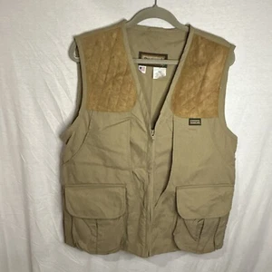 VINTAGE REMINGTON HUNTING VEST Men’s Size Small SWEDE LEATHER RECOIL PADS - Picture 1 of 11