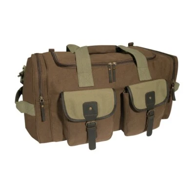 Rothco Long Journey Canvas Travel Bag - Brown - Изображение 1 из 3