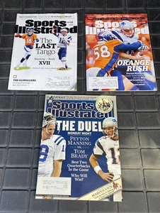 Lot Of 3 Sports Illustrated Tom Brady & Peyton Manning Covers - 2005-2016 - Picture 1 of 10
