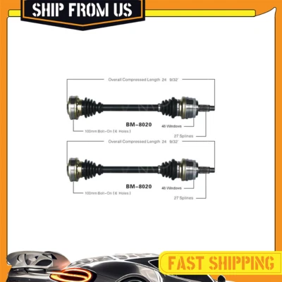 2x TrakMotive Rear Left Rear Right CV Axle Shaft For BMW 323i 1998-1999 - Image 1 of 3