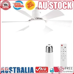 Socket Fan Light with Remote Control Ceiling Fan with Light (52cm Square Blades) - Picture 1 of 12