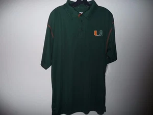 NWT NCAA MIAMI HURRICANES POLO SHIRT SIZE MENS LARGE - Picture 1 of 5