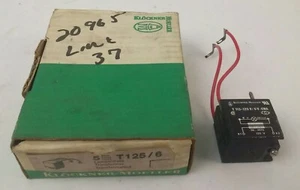 TRANSFORMADOR KLOCKNER MOELLER T125/6-CNA T125/6 125V 50/60HZ (SIN CAJA) - Imagen 1 de 6