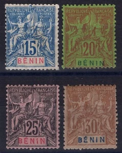 BENIN / FRENCH COLONY / Y&T # 25 / 28 MINT MH / CV 200$ - Picture 1 of 3