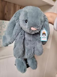 Jellycat Retired ! Medium Forest Bashful Bunny . New With Tags - Picture 1 of 13