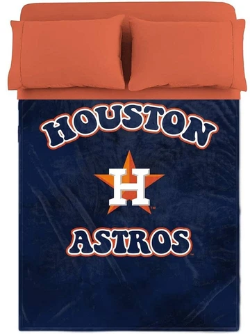 Houston Astros MLB 60'' x 70'' Bubble Tie-Dye Sherpa Blanket-F2000263556 Cover