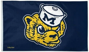 Michigan Wolverines 3x5 Flag Man Cave Football New Old School USA 3 x 5 Banner - Picture 1 of 6