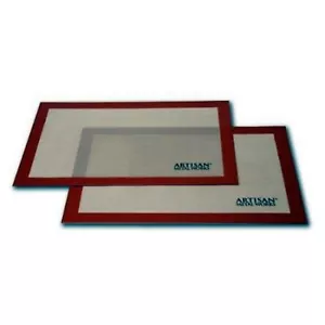 Silicone Baking Mats Non Stick Breads Chicken Cookies Bake Recipe Set of two New - Picture 1 of 6