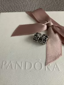 💝Genuine Pandora Moments Silver Tendril With Blue Stones Clip Charms💝 Rare💝 - Picture 1 of 4