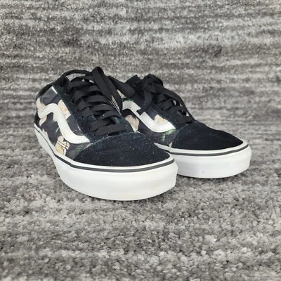 Vans Blanco Floral Rosa Negro Gamuza Tenis Zapatos Para Mujer Talla 6 Foto 1 de 4
