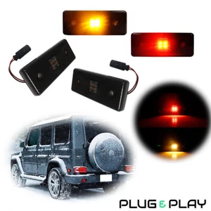 4PCS Side Marker Lights Front Amber & Rear Red LED For 2015-18 Benz W463 G-Class - Picture 1 of 11