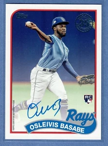 2024 Topps Update Osleivis Basabe Rookie Auto 1989 Topps #89BA-BAS Rays RC SP - Picture 1 of 2